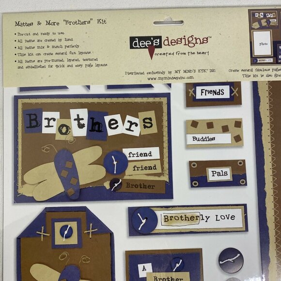 Brothers Friends Brotherly Love Scrapbook Pages &  Tags 12 x12 New - Picture 2 of 7